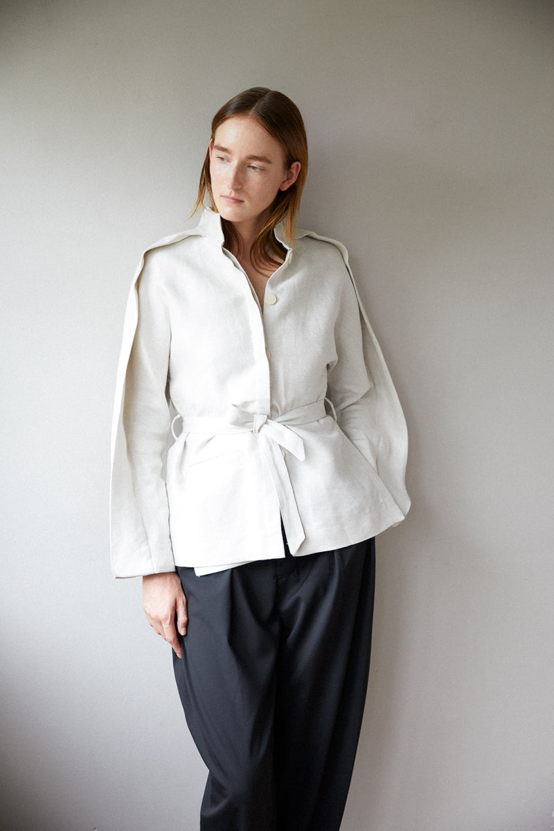 DISH DASH | SCULPTURAL JACKET | LOCALLY GROWN NETHERLANDS LINEN