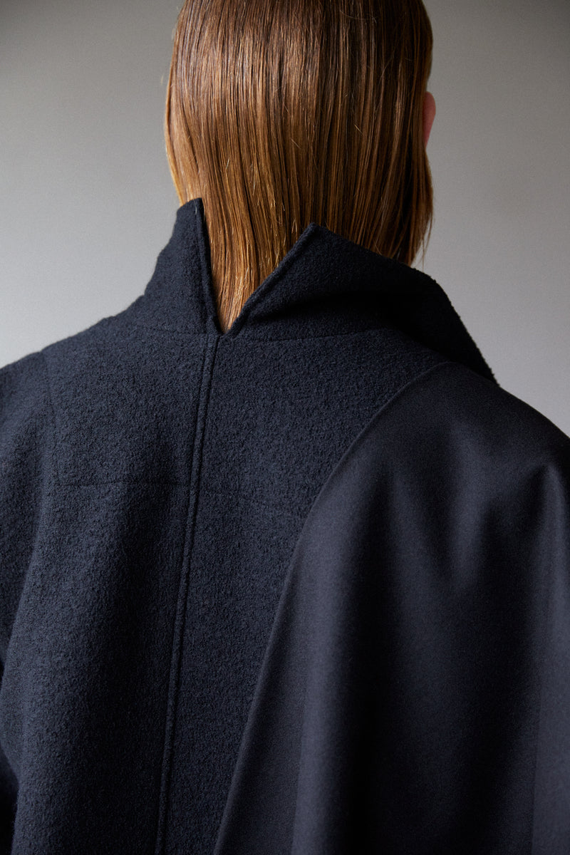 RUFFALOHO | WOOL BOUCLE PAINTER'S COAT