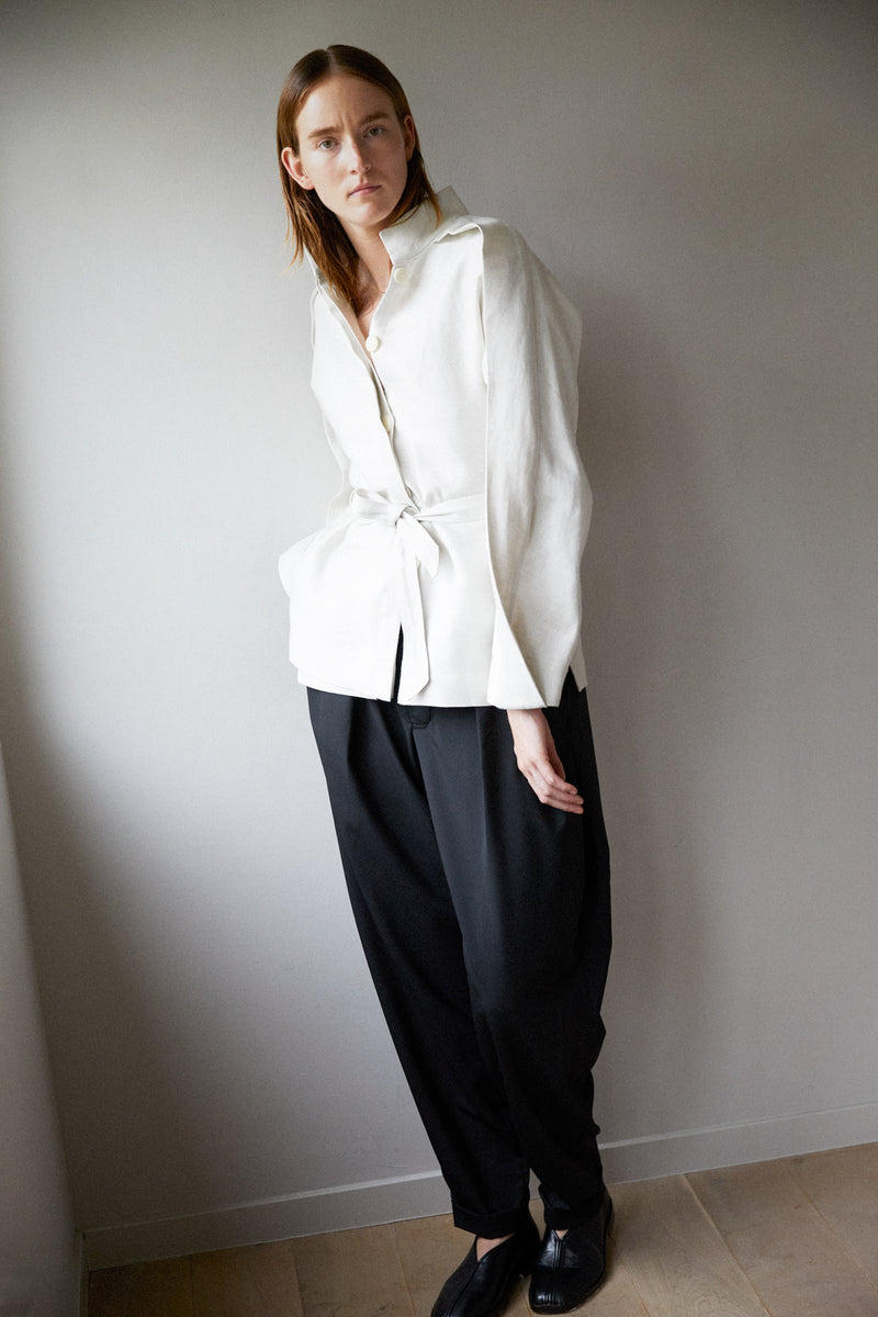 DISH DASH | SCULPTURAL JACKET | LOCALLY GROWN NETHERLANDS LINEN